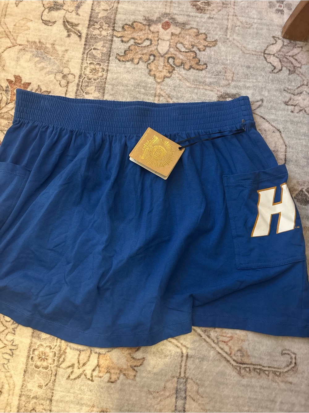 Blue Women's Elastic Waist skirt with Patch Pocket HOFSTRA